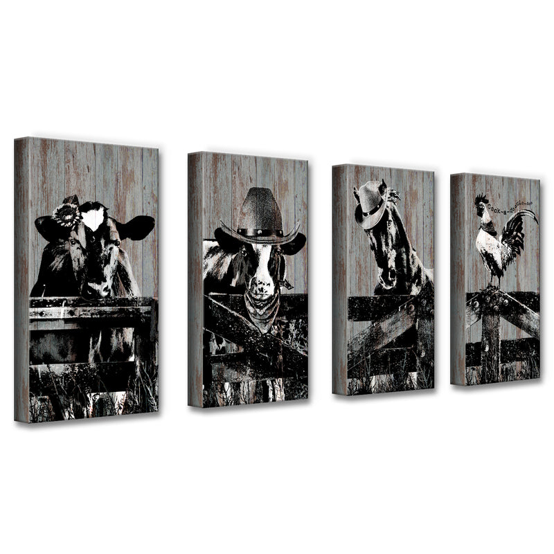 On the Fence' 4-Piece Wall Art Set
