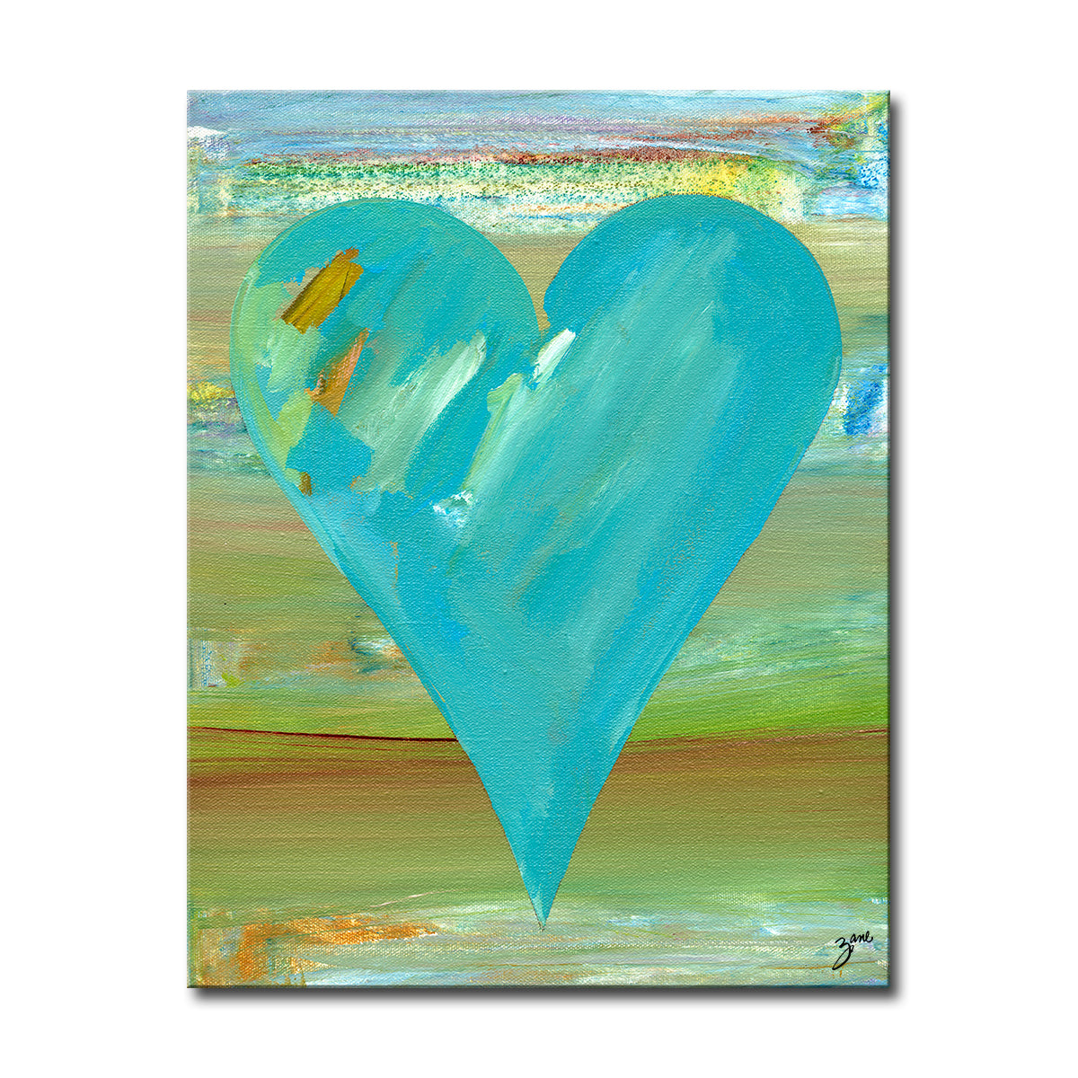 Jason’ Wrapped Canvas Geometric Heart Wall Art – Ready2HangArt