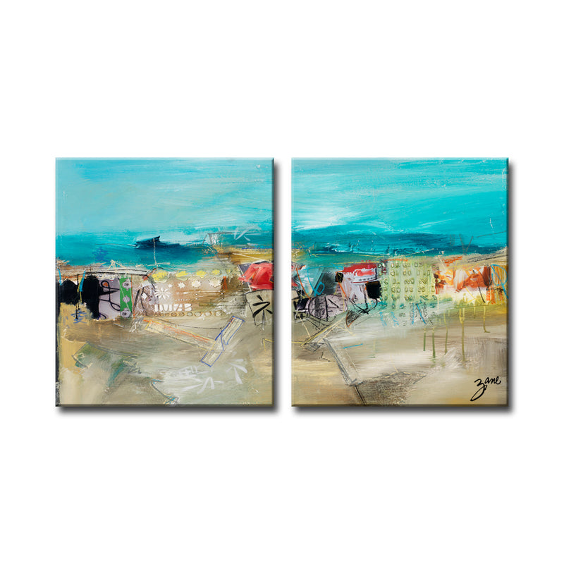 'Confetti' 2 Piece Wrapped Canvas Wall Art Set
