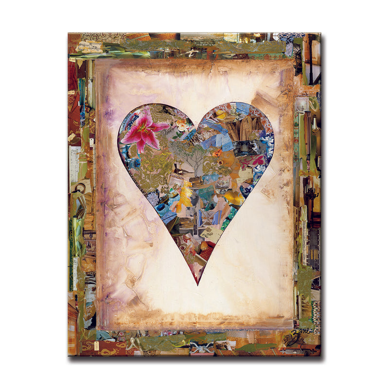 Nature Heart' Abstract Heart Wall Art Set