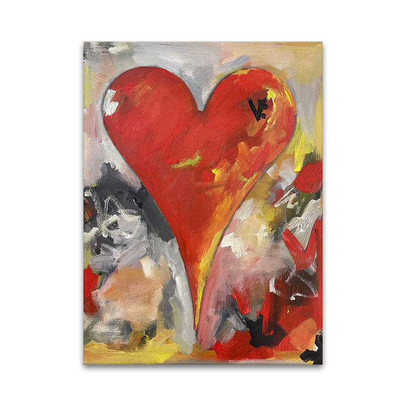 Amir' Abstract Heart Wall Art