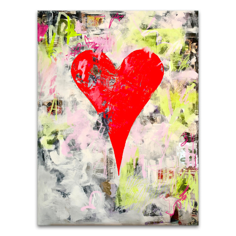 Jemma' Abstract Heart Wall Art