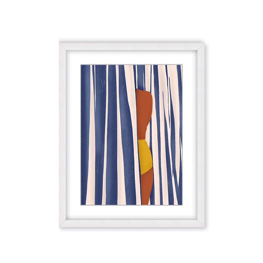 Open box Summer Tan Framed Matted Print Wall Art wall art