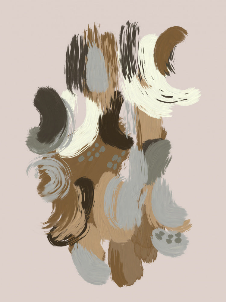"Earthy Abstract Strokes" by Josie George — Abstract Wall Art