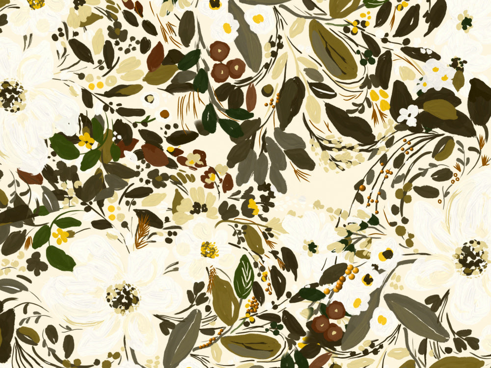 "Organic White Flowers" by Josie George — Botanical Wall Art
