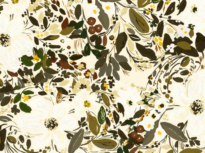 "Organic White Flowers" by Josie George — Botanical Wall Art