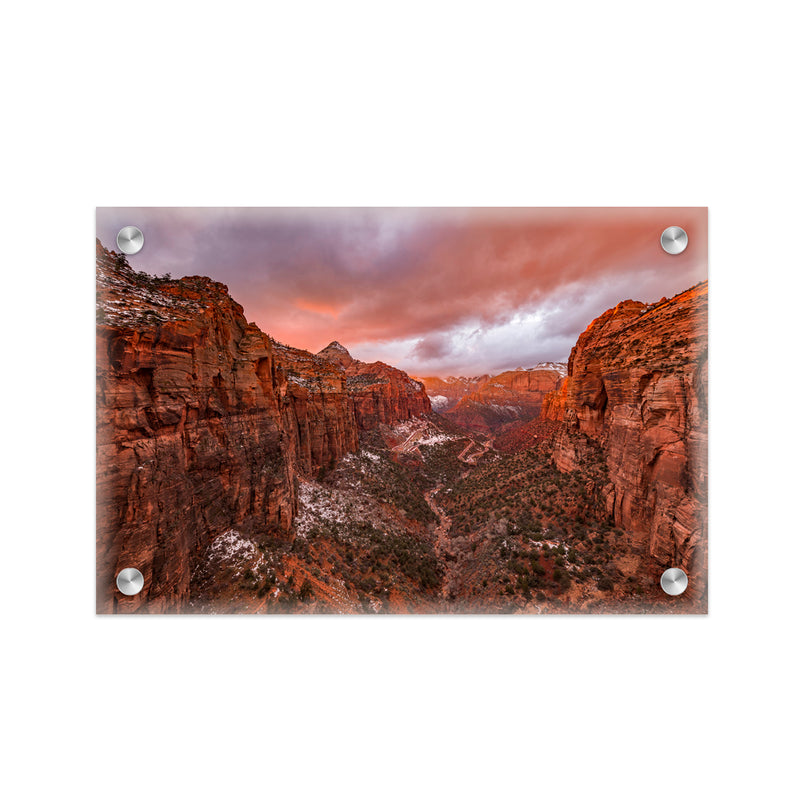 "Zion Sunset" Acrylic Wall Art