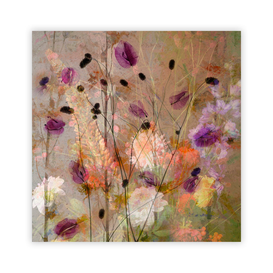 "Painterly flowers" Acrylic Wall Art