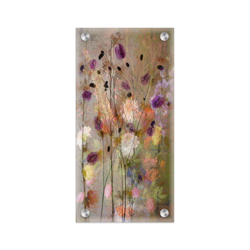 "Painterly flowers" Acrylic Wall Art