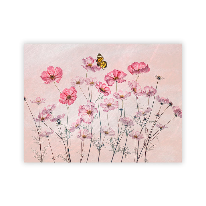 "Cosmos and Butterfly" Acrylic Wall Art