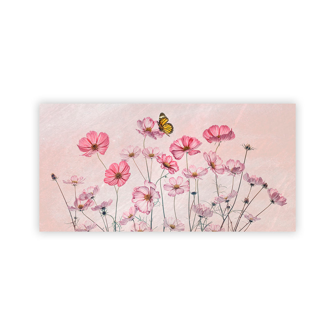 "Cosmos and Butterfly" Acrylic Wall Art