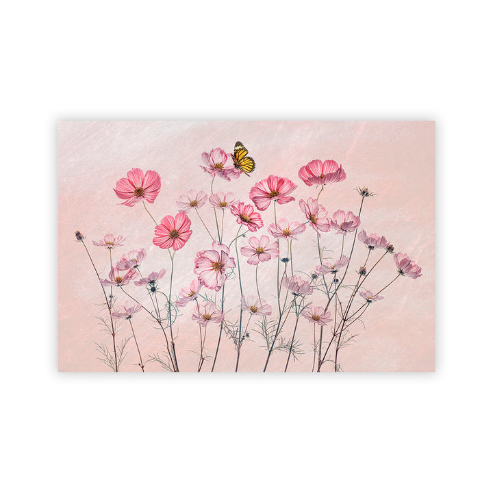 "Cosmos and Butterfly" Acrylic Wall Art