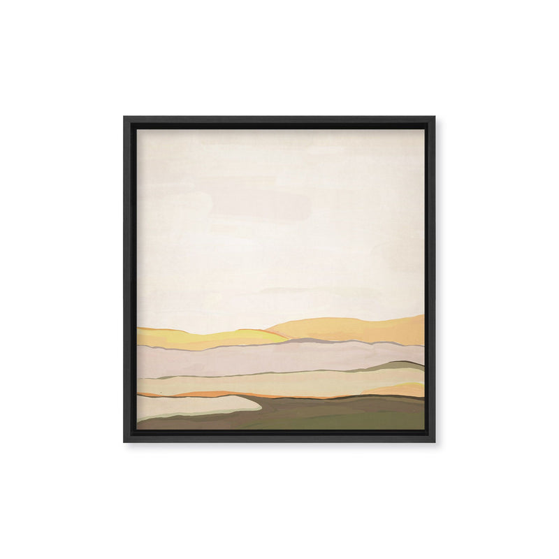 "Sunset Mirage"Framed Embellished Canvas  Wall Art