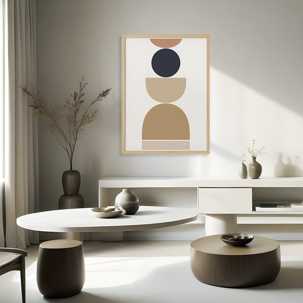 "Loving Shapes" Framed Print Wall Art