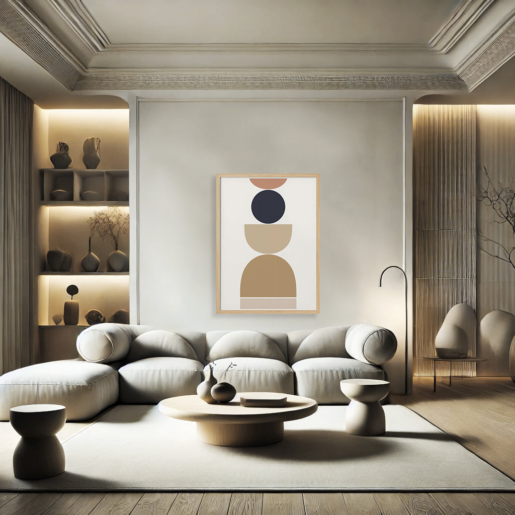 "Loving Shapes" Framed Print Wall Art