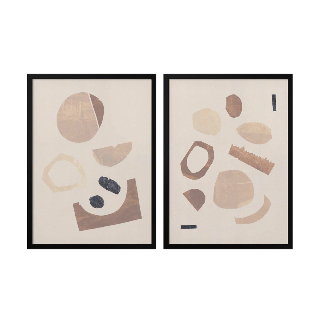 "In Zero Gravity" Set of Two Framed Textured Wall Art