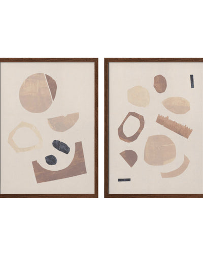 "In Zero Gravity" Set of Two Framed Textured Wall Art