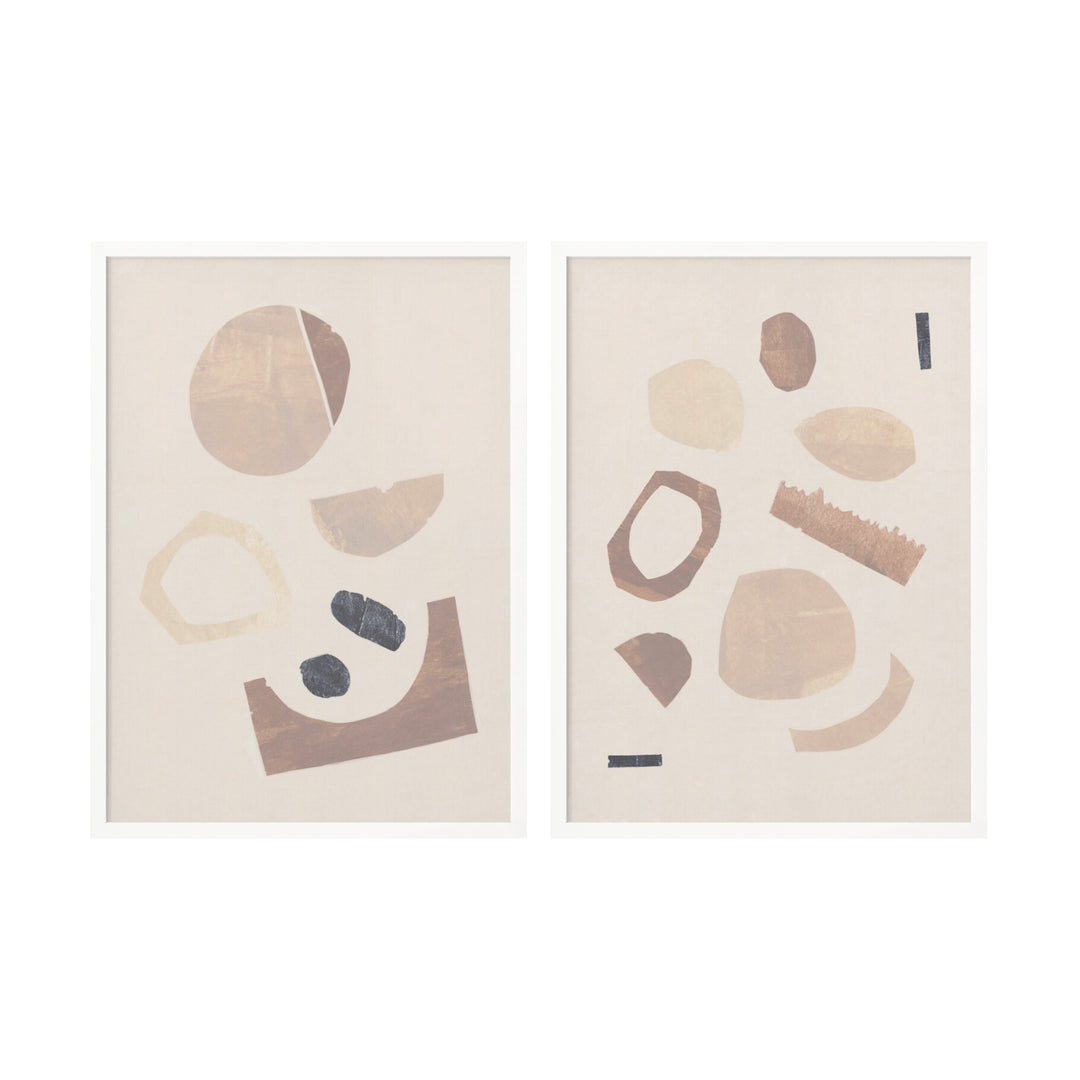 "In Zero Gravity" Set of Two Framed Textured Wall Art