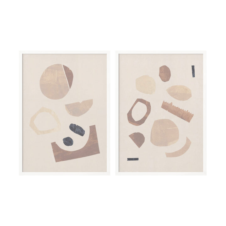 "In Zero Gravity" Set of Two Framed Textured Wall Art