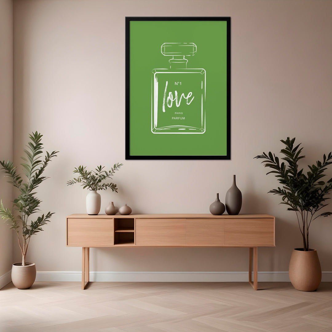 "Green Perfume" Framed Print Wall Art