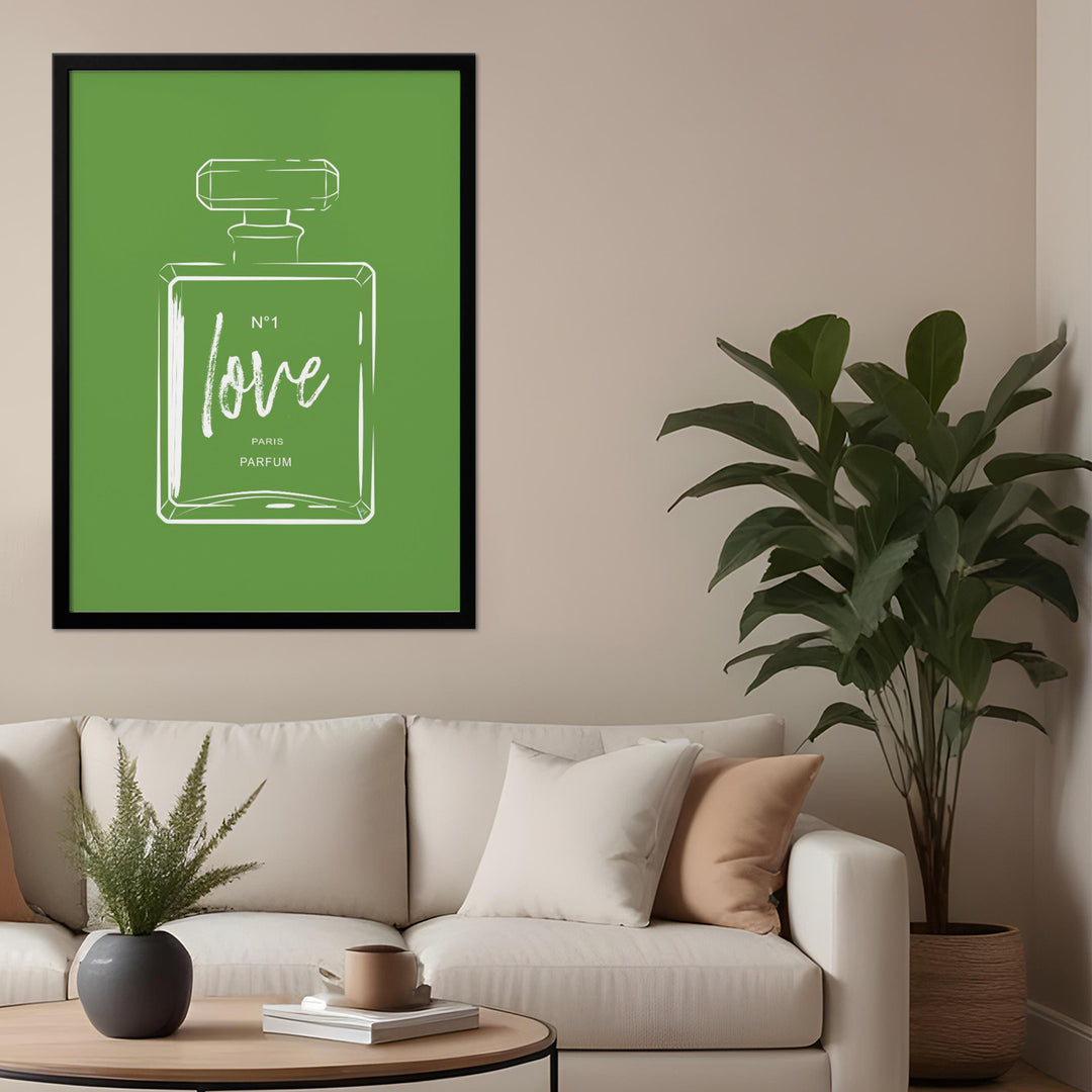 "Green Perfume" Framed Print Wall Art