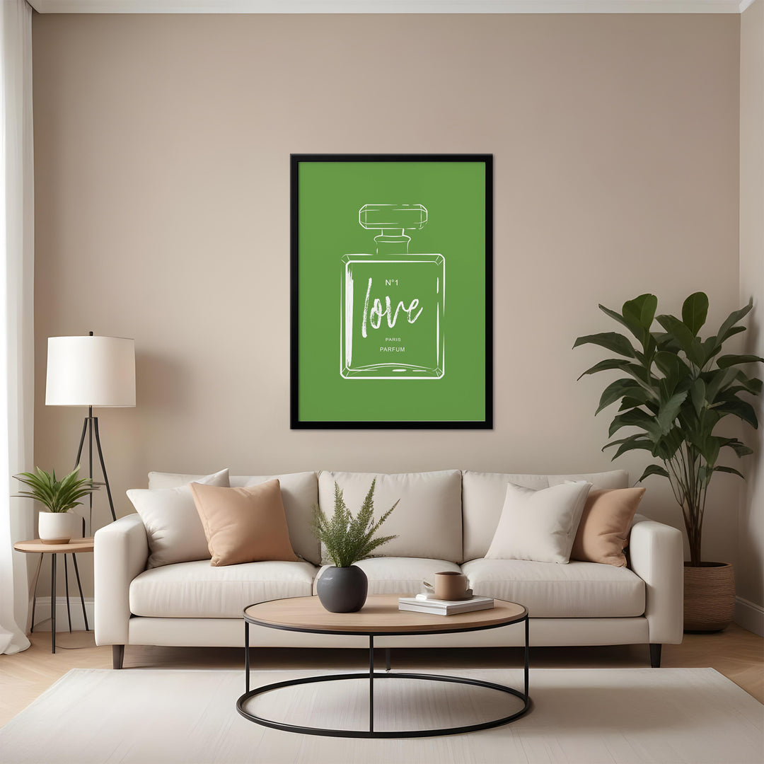 "Green Perfume" Framed Print Wall Art