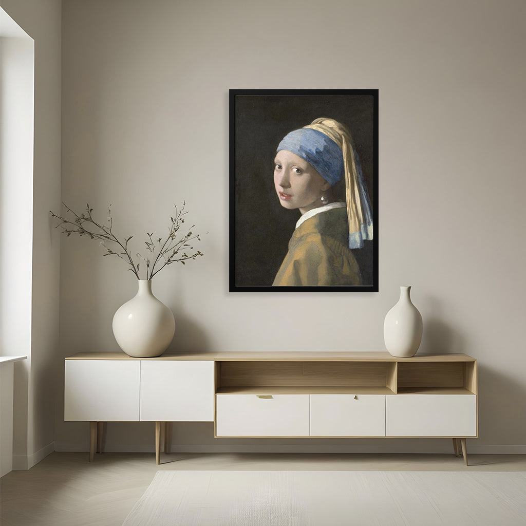 "Pearl Earring" Framed Print Wall Art