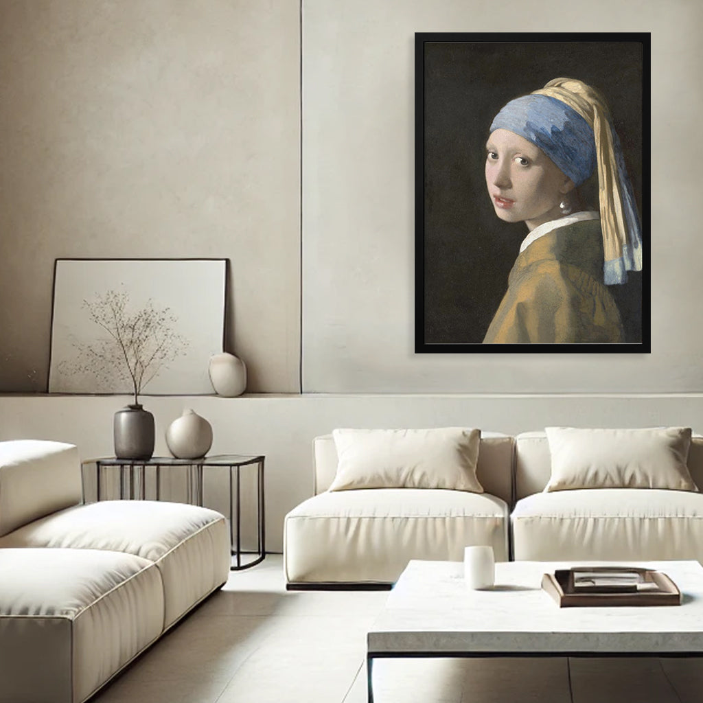 "Pearl Earring" Framed Print Wall Art