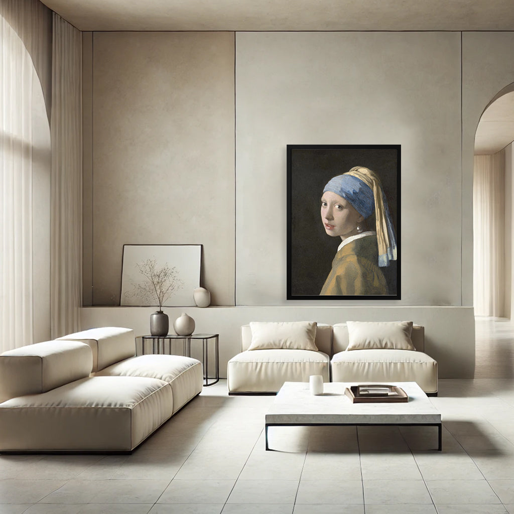 "Pearl Earring" Framed Print Wall Art