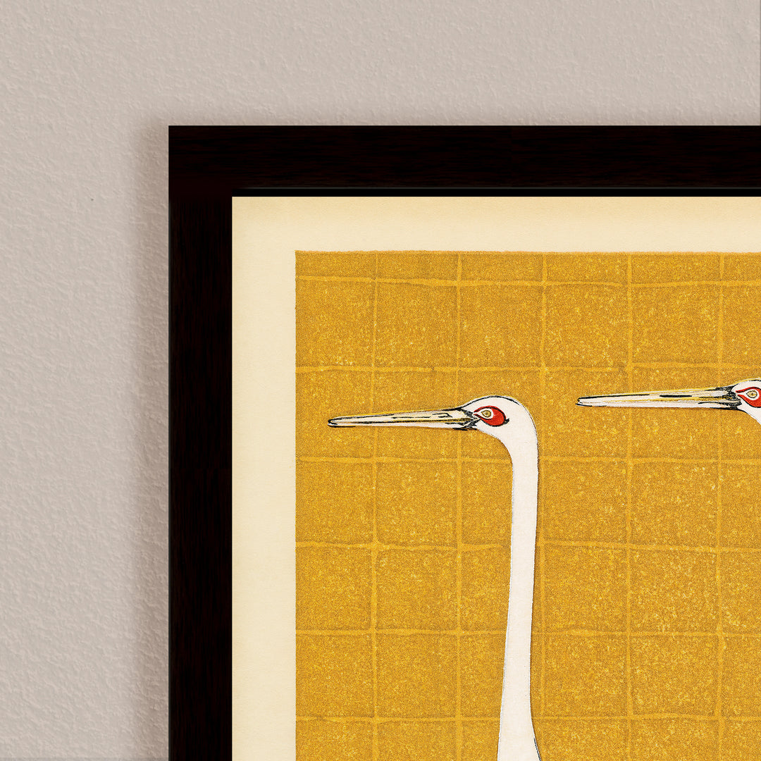 "Red Crown Crane" Framed Print Wall Art