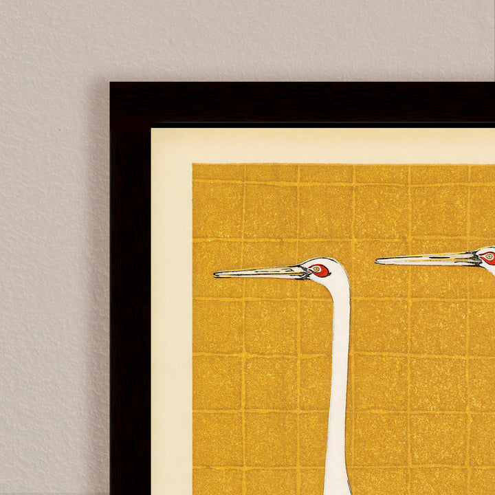 "Red Crown Crane" Framed Print Wall Art