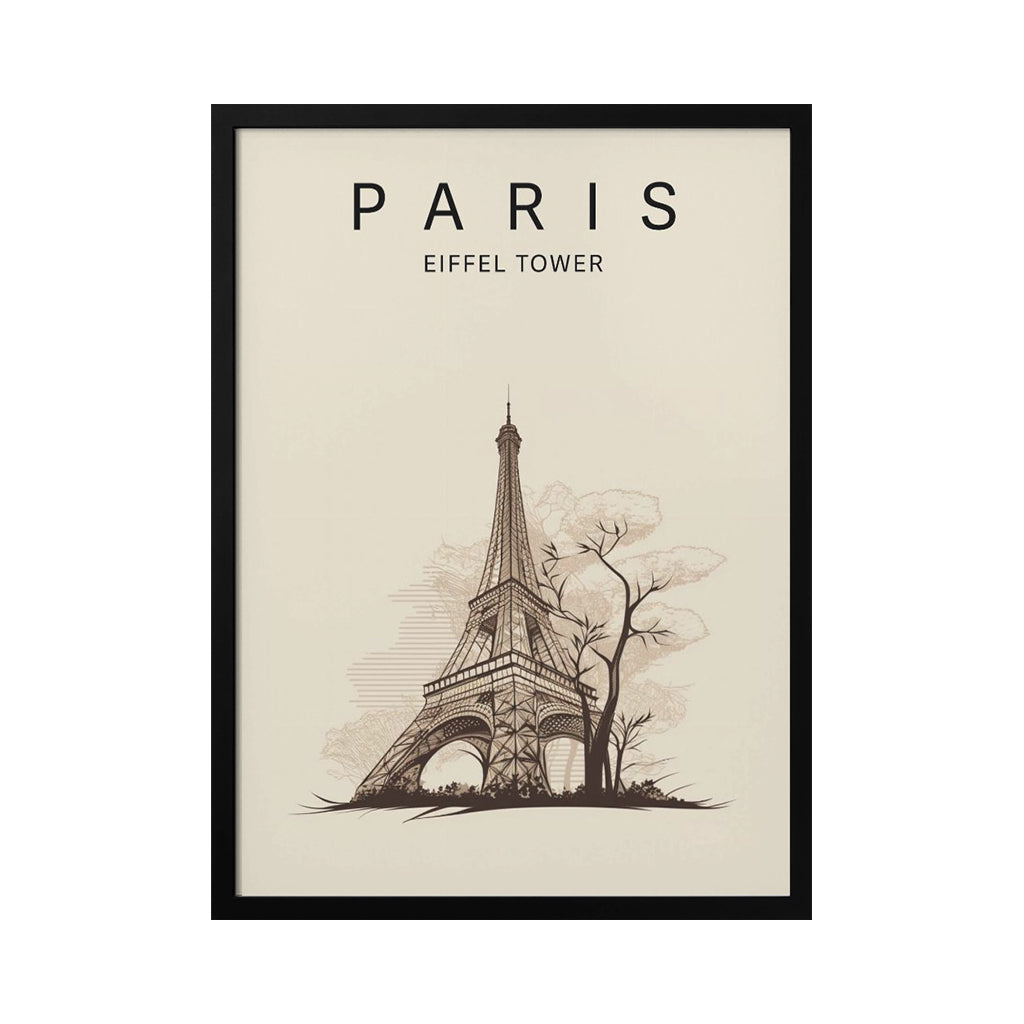"Paris Eiffel Tower" Framed Print Wall Art