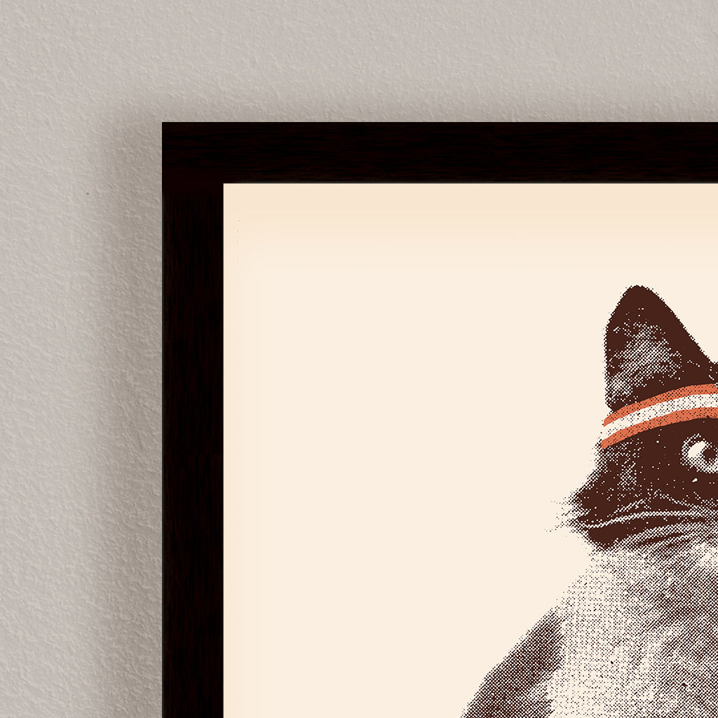 "Chat Tennis" Framed Print Wall Art