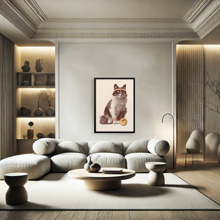 "Chat Tennis" Framed Print Wall Art