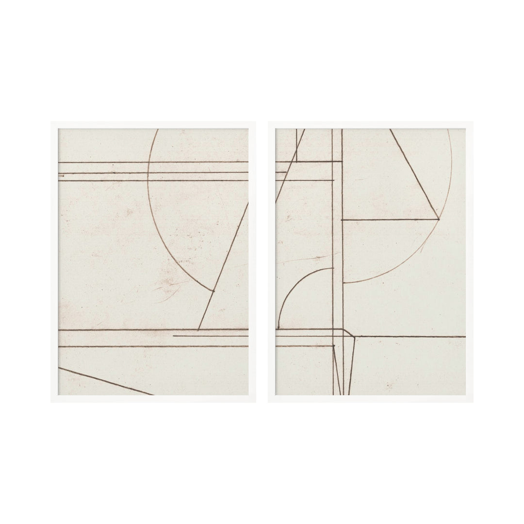 "Minmod" Set of Two Framed Textured Wall Art