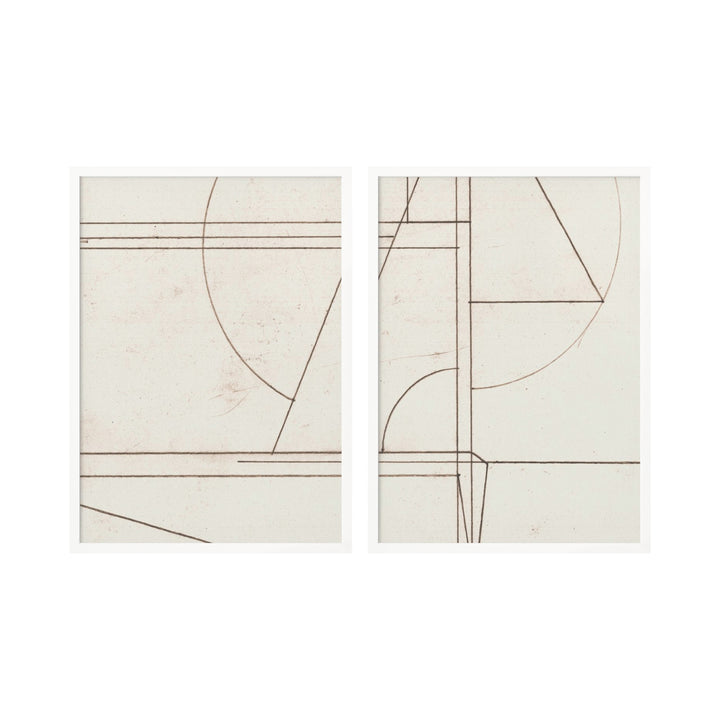 "Minmod" Set of Two Framed Textured Wall Art