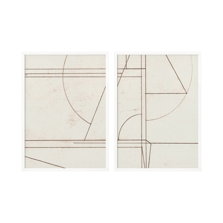 "Minmod" Set of Two Framed Textured Wall Art ready to hang wall art