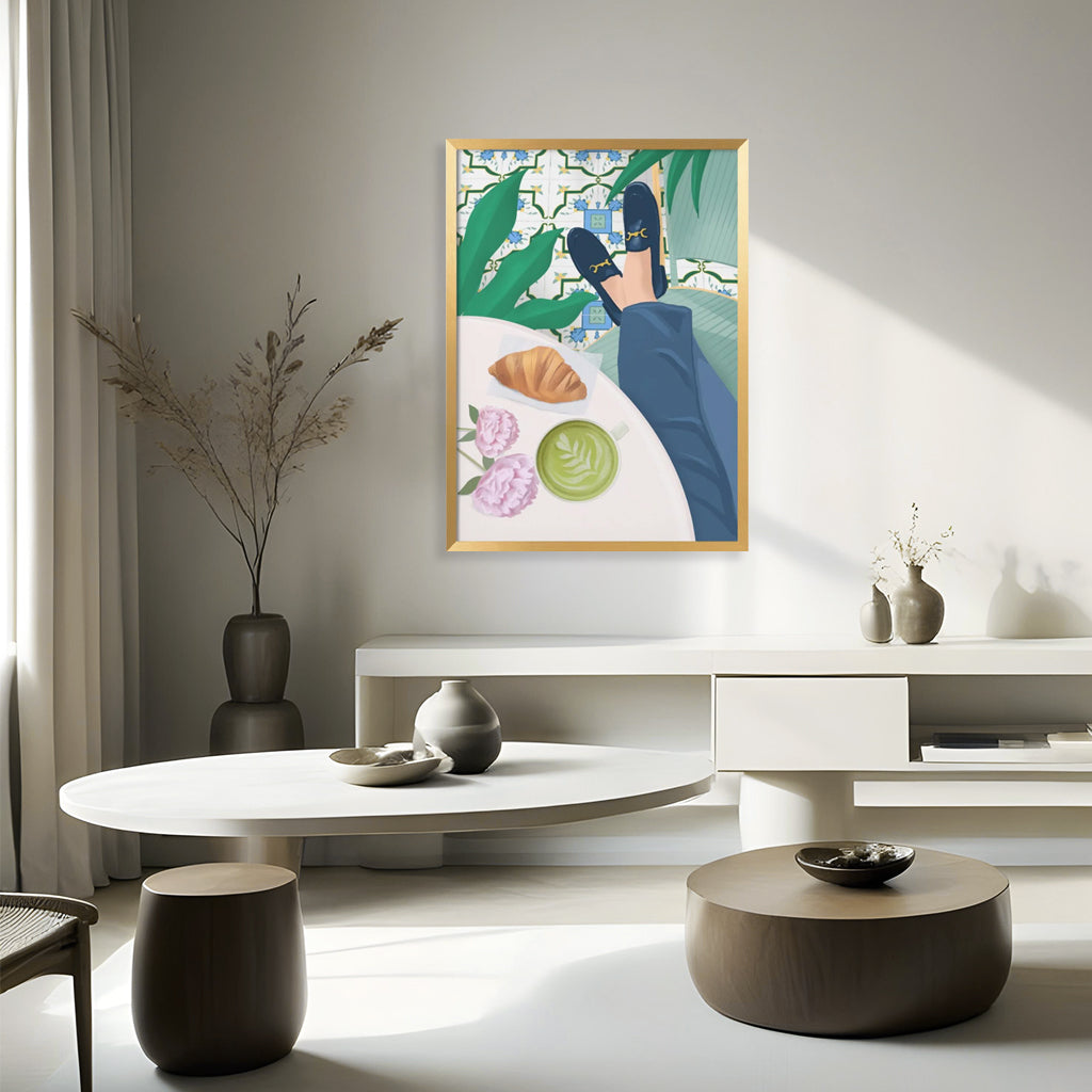 "Cafe" Framed Print Wall Art