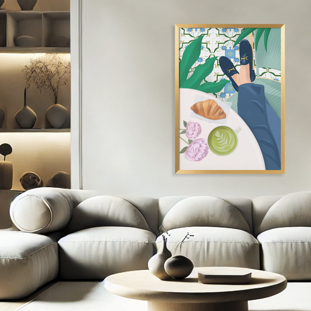 "Cafe" Framed Print Wall Art