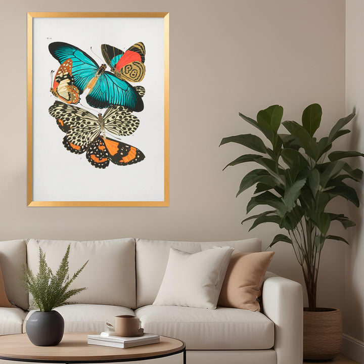 "Butterflies 1" Framed Print Wall Art