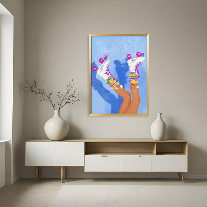 "Skate like a Girl" Framed Print Wall Art