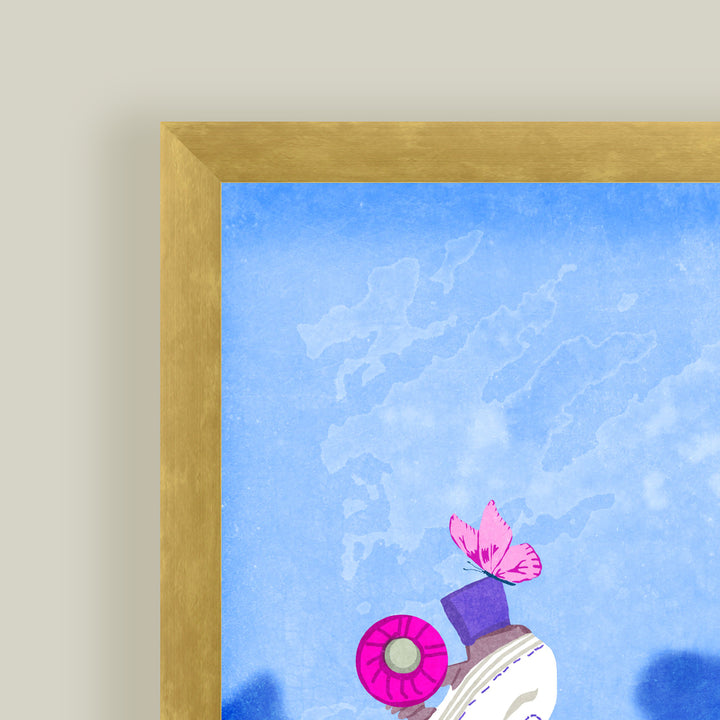 "Skate like a Girl" Framed Print Wall Art