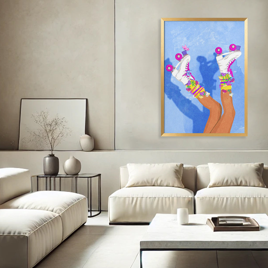 "Skate like a Girl" Framed Print Wall Art