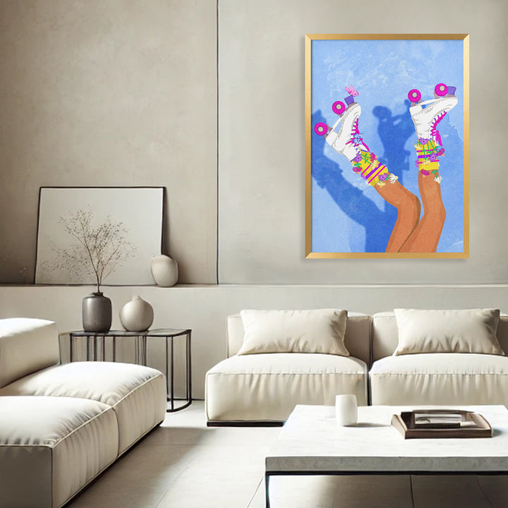 "Skate like a Girl" Framed Print Wall Art