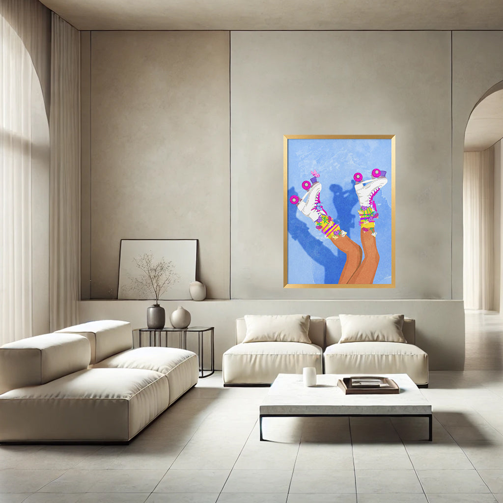 "Skate like a Girl" Framed Print Wall Art