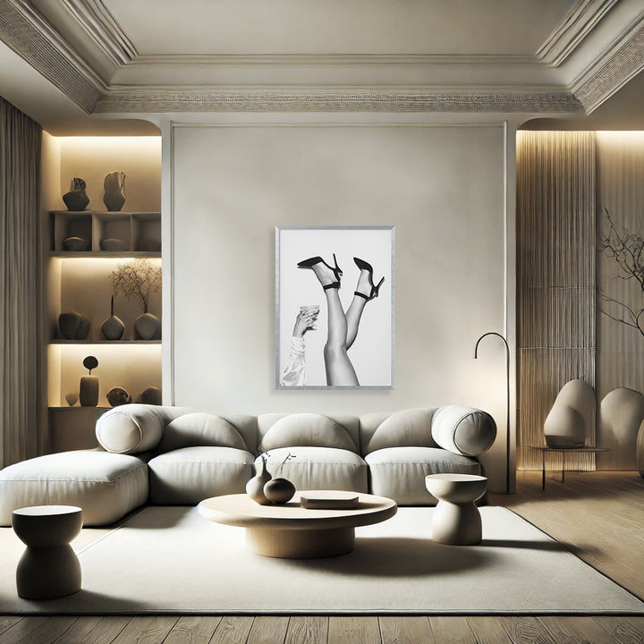 "Feet and Cocktail Baw" Framed Print Wall Art