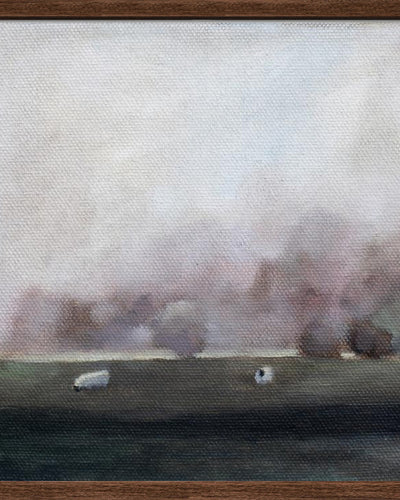 "Sheep at Pasture" Framed Textured Wall Art