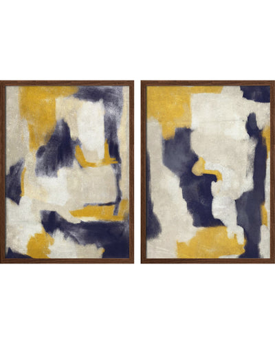"Evelyn" Set of Two Framed Textured Wall Art