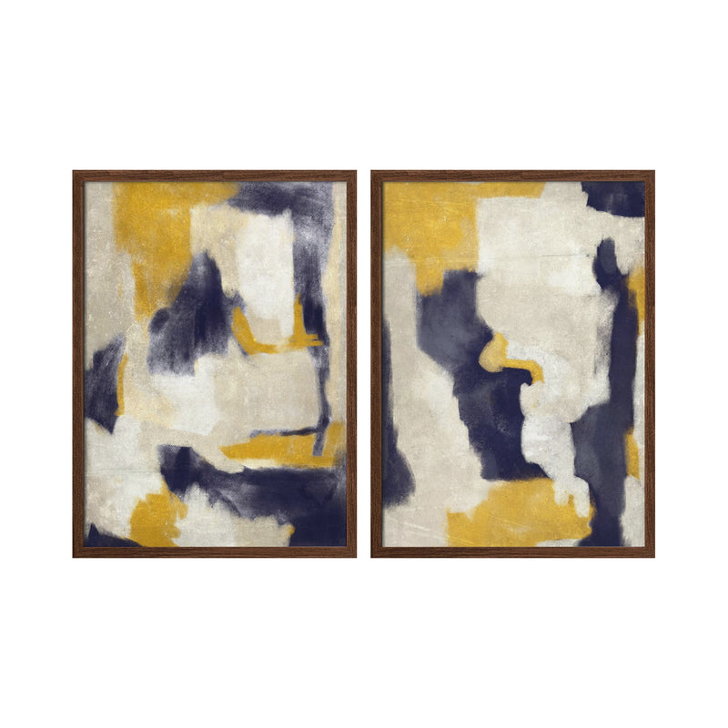 "Evelyn" Set of Two Framed Textured Wall Art