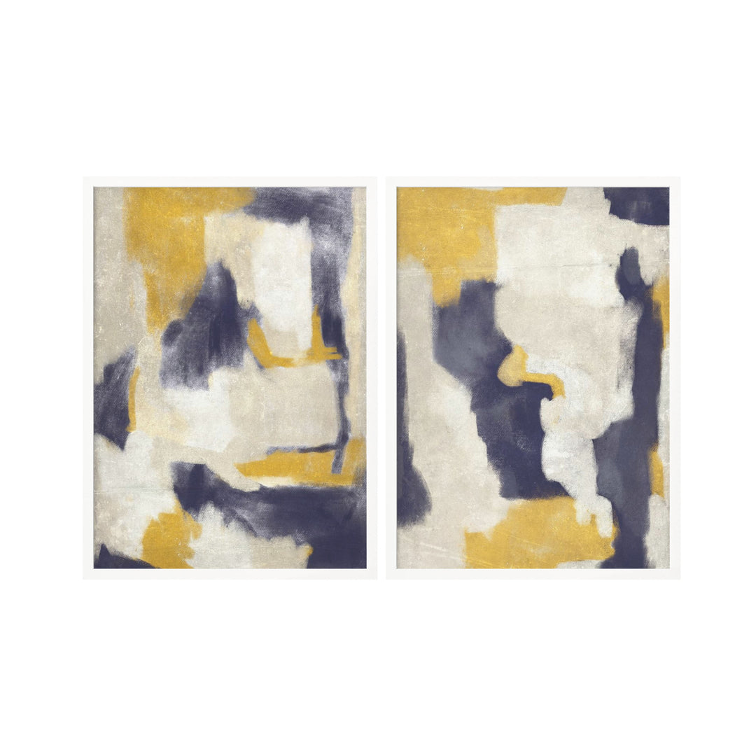 "Evelyn" Set of Two Framed Textured Wall Art